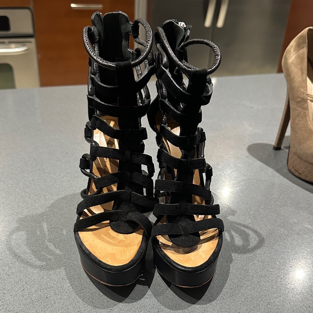 Giuseppe Zanotti Black Strappy Heels